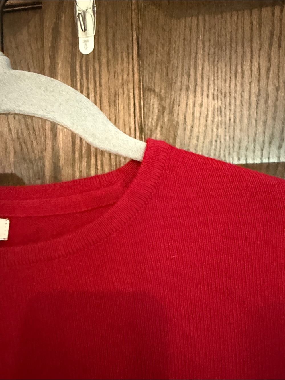 L.L. Bean Red Cashmere Crewneck Sweater Size Small - Picture 7 of 8